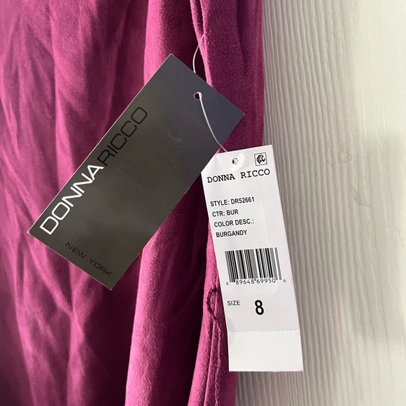 Donna Ricco Fuchsia Belted Midi Dress - Picture 9 of 12